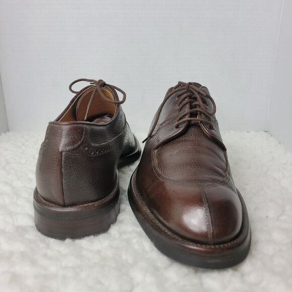To Boot New York Mens Oxford Brown Shoes Size 8.5 Apron Split Toe Pebble Leather